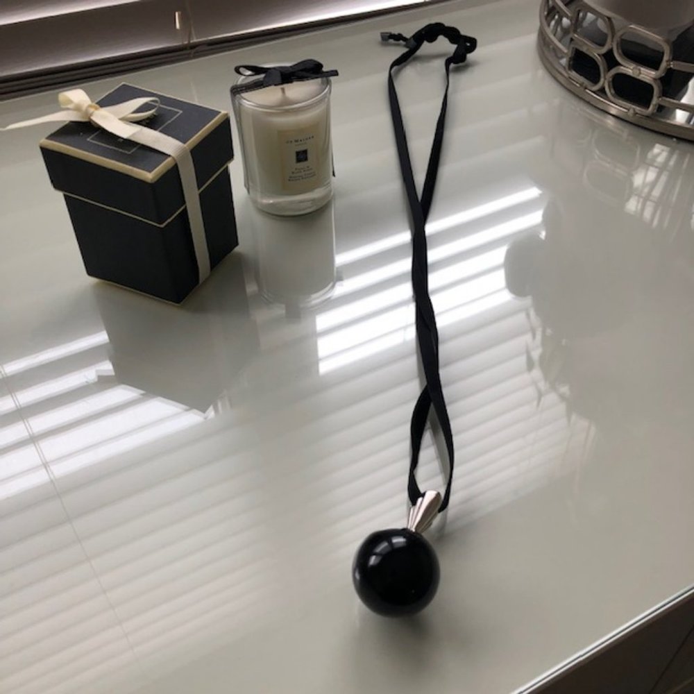 COPY - Neckles Onyx ball silver 925 with long straps